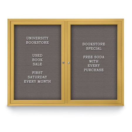 United Visual Products Indoor Enclosed Combo Board, 42"x32", Bronze Frame/Green & Pearl UVCB4232BZ-GREEN-PEARL